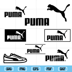 puma sport logo svg, sport wear svg, sportmen svg, sportman svg, shoes svg, jersey svg, png, eps, dxf
