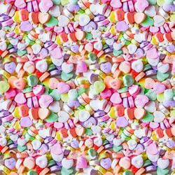 candy hearts seamless tileable repeating pattern
