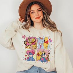 disney valentine pooh shirt, disney pooh bear and friend shirt, pooh valentine's day shirt, valentine couple matching