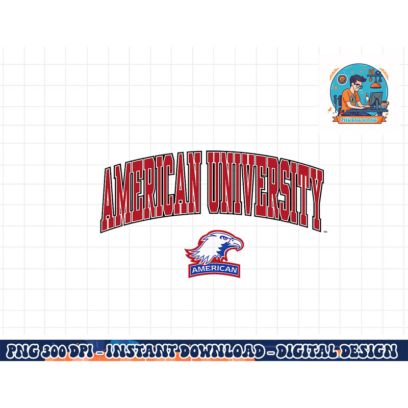 American University Eagles Arch Over Officially Licensed png, sublimation copy.jpg