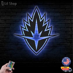 Guardian of the Galaxy Logo Metal Sign, Guardian of the Galaxy Metal Art Sign, Marvel, Metal Wall Art With LED Light