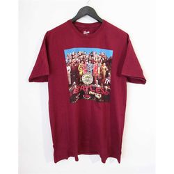 the beatles sgt. pepper's lonely hearts club band 30 years anniversary 1997 vintage 90s rock t shirt jersey graphic tee