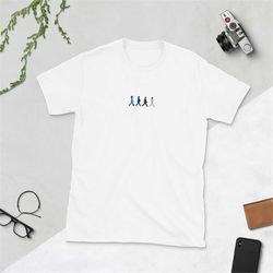 abbey road the beatles vintage embroidery unisex t-shirt, abbey road t-shirt, the beatles minimalist t-shirt