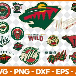Minnesota Wild Hockey Bundle Svg, Hockey Logo Svg, Hockey Svg, Hockey Team Svg File Cut Digital Download