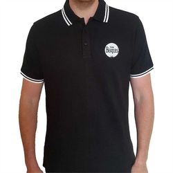 the beatles unisex polo shirt: drum logo