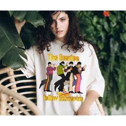 the beatles yellow submarine tour t-shirt, the beatles graphic tee shirt, the yellow submarine tour t-shirt, the beatles