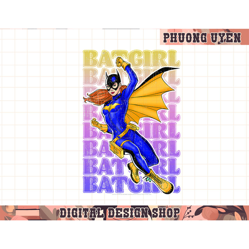 DC Comics Batgirl Name Stack Portrait png, sublimate.jpg