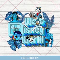 vintage walt disney world png, retro avatar & mickey png , disney world png, retro disney trip, magic kingdom png 300dpi