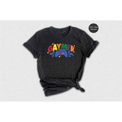 rainbow gaymer shirt, lgbtq pride t-shirt, funny lgbt shirt, gaymer tee shirt, gamer girl tee, gift for gaymer