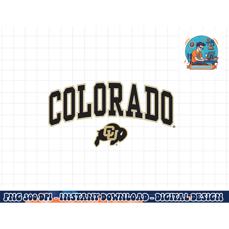 Colorado Buffaloes Arch Over White Officially Licensed png, sublimation copy.jpg