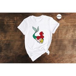 mermaid ariel t-shirt, disney girl birthday shirt, little mermaid inspired shirts, mermaid vibes tee, girl birthday gift