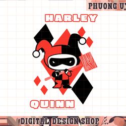 dc comics harley quinn chibi diamond portrait logo png, sublimate
