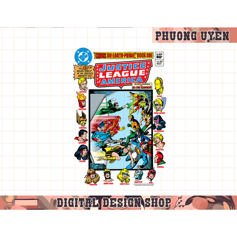 DC Comics Justice League Crisis On Earth Comic Cover png, sublimate.jpg