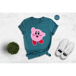 cute kirby shirt, kirby yelling tee, mad kirby shirt, cute cartoon shirt, kirby birthday gift, kirby birthday girl gift,