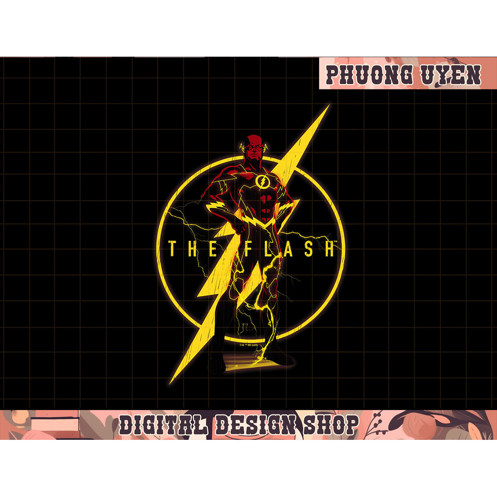 DC Comics Justice League The Flash Lightning Bolt Poster png, sublimate.jpg
