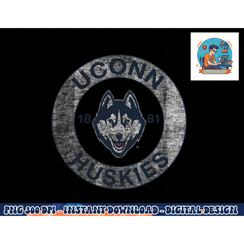 Connecticut Huskies Distressed Cycle Red png, sublimation copy.jpg