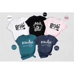 set of wizard themed bachelorette shirt, bridal party t-shirt, pottery wedding shirt, magic bachelorette matching tee