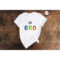 monster big bro shirt, brother birthday party gift, new baby announcement shirt, pregnancy reveal t-shirt