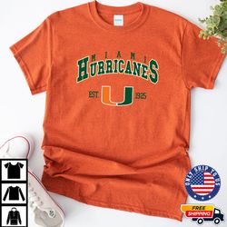Miami Hurricanes Est. Crewneck, Miami Hurricanes Shirt, NCAA Sweater, Miami Hurricanes Hoodies,Unisex T Shirt