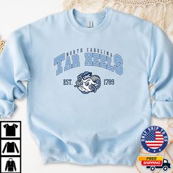 North Carolina Tar Heels Est. Crewneck, North Carolina Shirt, NCAA Sweater, North Carolina Hoodies,Unisex T Shirt