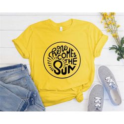here comes the sun shirt, the beatles shirt, summer shirt, graphic design shirt