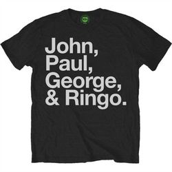 the beatles john paul george and ringo official tee t-shirt mens unisex
