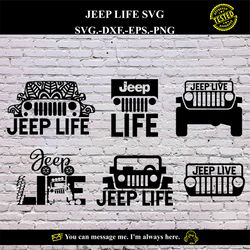 Jeep life sticker svg Digital product - instant download