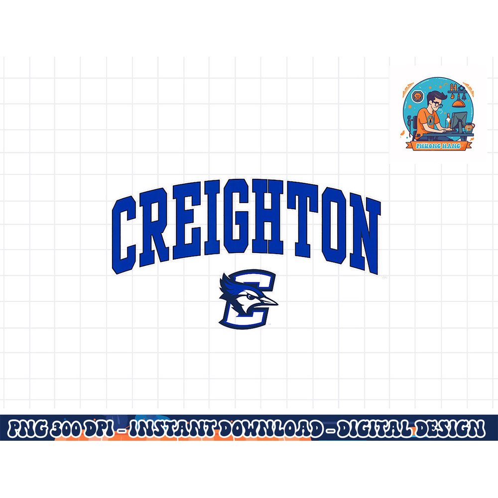 Creighton Bluejays Arch Over Black Officially Licensed png, sublimation copy.jpg