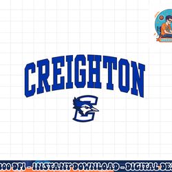 creighton bluejays arch over black officially licensed  png, sublimation copy