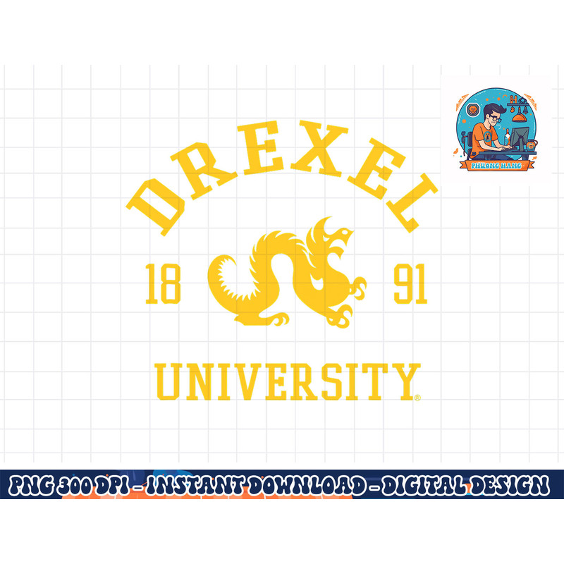 Drexel Dragons Stamp Logo Officially Licensed Navy png, sublimation copy.jpg