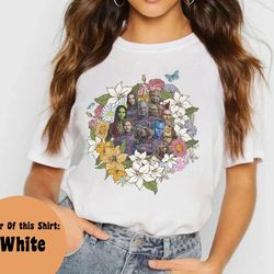floral guardians of the galaxy shirt, guardians of the galaxy vol.3 shirt, marvel movie 2023 shirt, rocket shirt, groot