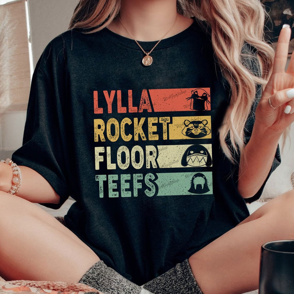 Lylla Teefs Floor Rocket shirt, Guardians of The Galaxy Vol.3 shirt, Rocket Raccoon and Friends Shirt, Marvel Movie Tee