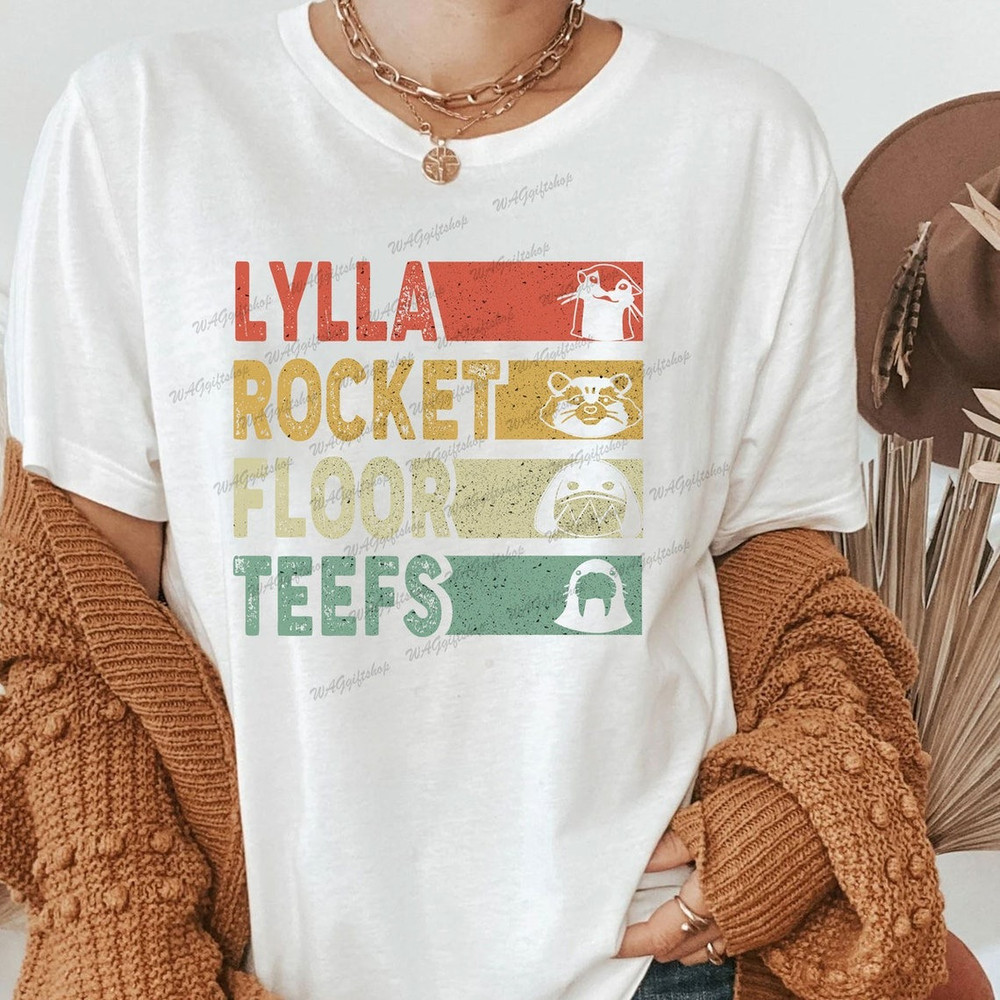Lylla Teefs Floor Rocket shirt, Guardians of The Galaxy Vol.3 shirt, Rocket Raccoon and Friends Shirt, Marvel Movie Tee