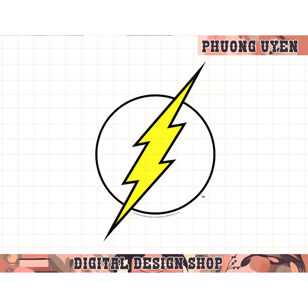 DC Comics The Flash Large Classic Chest Logo png, sublimate.jpg