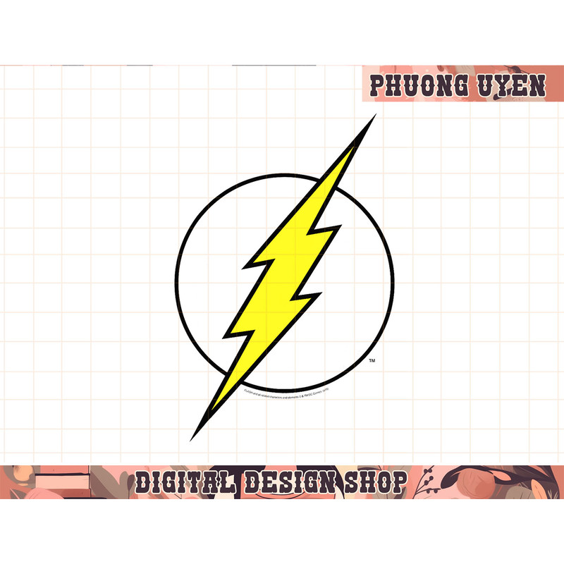 DC Comics The Flash Large Classic Chest Logo png, sublimate.jpg