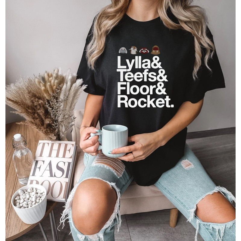 GOTG Rocket Raccoon and Friends, Lylla & Teefs Floor Rocket shirt, Guardians of the Galaxy Vol.3 Shirt, Marvel Movie Tee