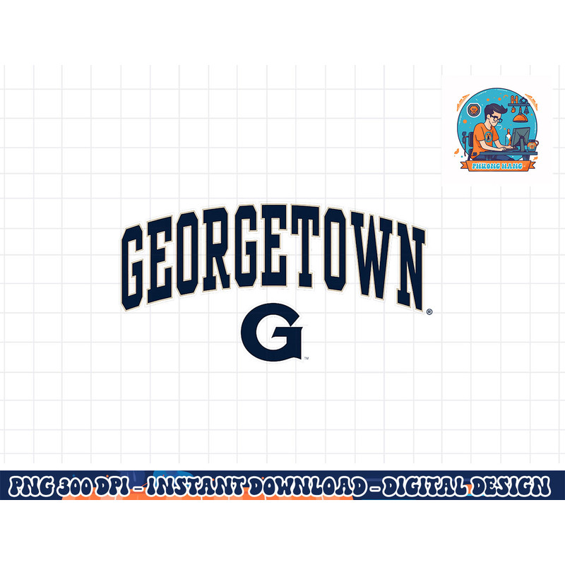 Georgetown Hoyas Arch Over Heather Gray Officially Licensed png, sublimation copy.jpg