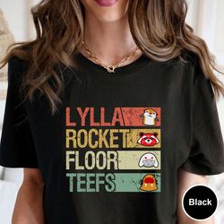 lylla rocket floor and teefs shirt, marvel movie shirt, rocket raccoon and friends shirt,  guardians of the galaxy tee
