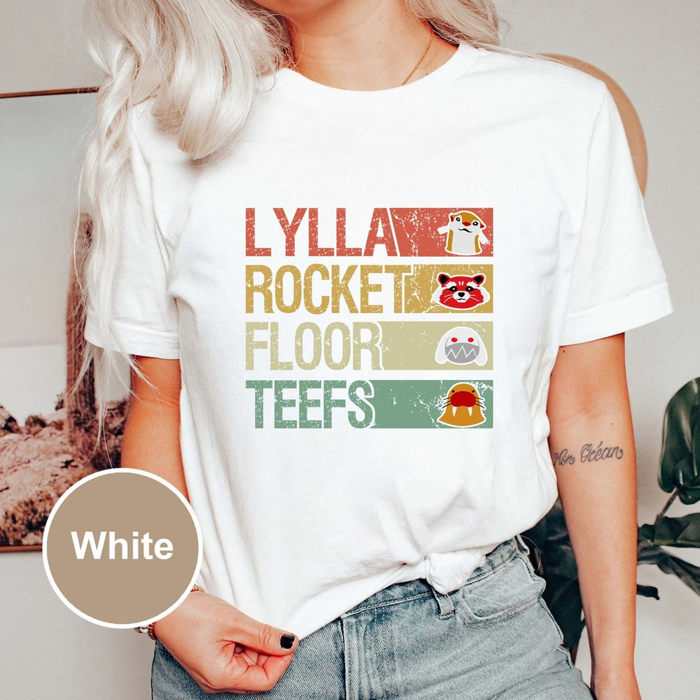 Lylla Rocket Floor And Teefs Shirt, Marvel Movie Shirt, Rocket Raccoon And Friends Shirt,  Guardians Of The Galaxy Tee