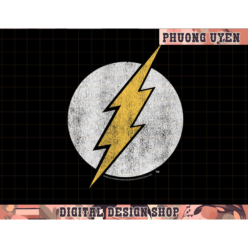 DC Comics The Flash Vintage Logo png, sublimate.jpg