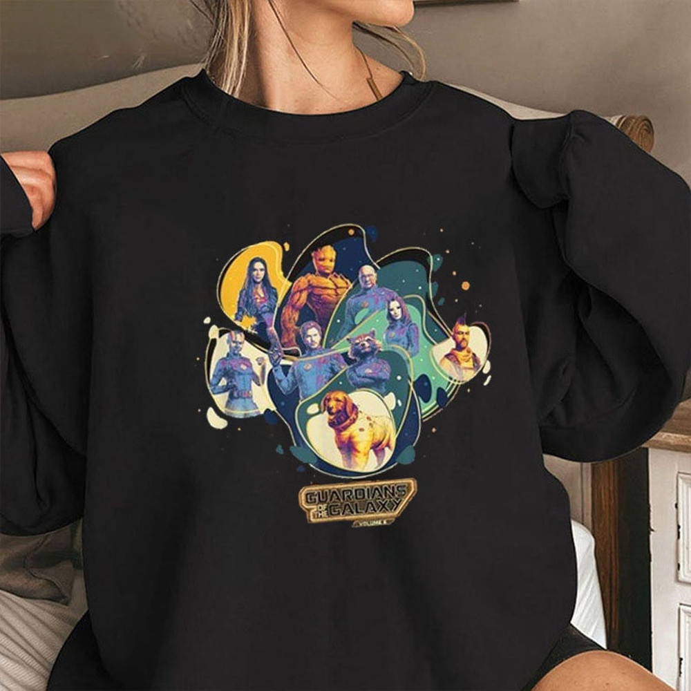 Guardians of the Galaxy Vol.3 Rocket And Team Space Shirt, Guardians of the Galaxy Shirt, Star Lord, Baby Groot Marvel