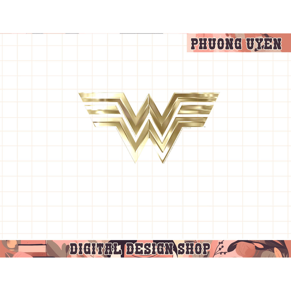 DC Comics Wonder Woman 1984 Gold Logo png, sublimate.jpg