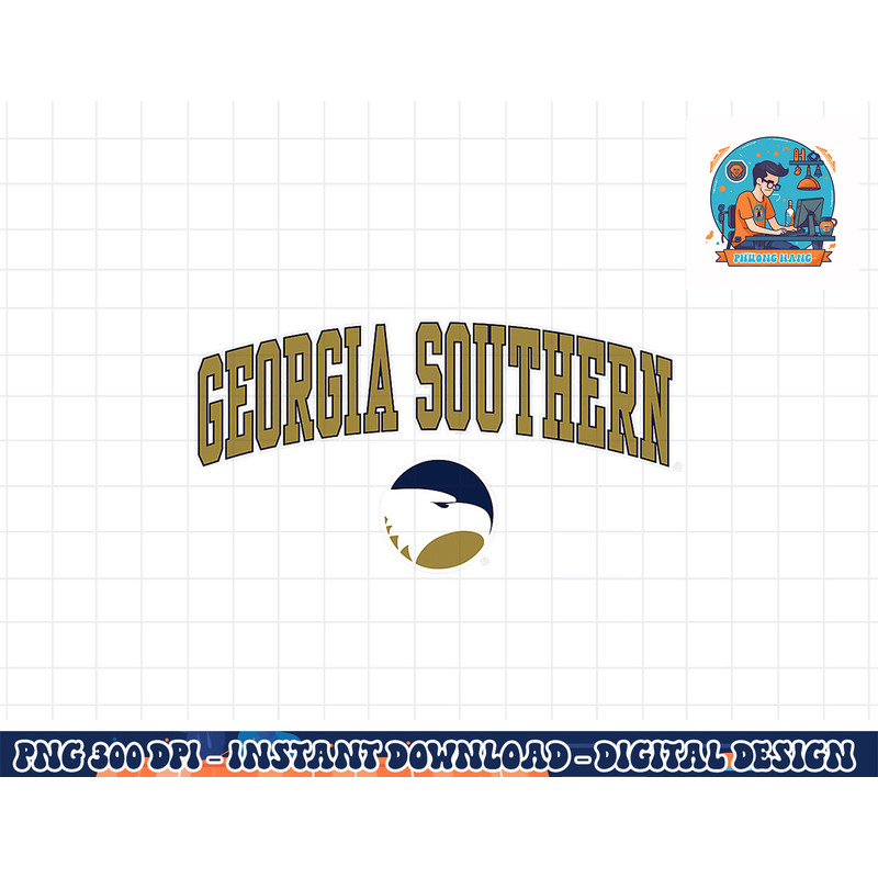 Georgia Southern Eagles Arch Over Navy Officially Licensed png, sublimation copy.jpg