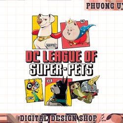 dc league of super-pets krypto, pb, chip, ace and merton png, sublimate