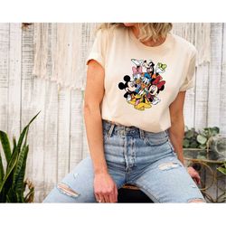 mickey and friends vintage sand t-shirt - mickey and friends - minnie donald daisy goofy pluto t-shirt - disney shirt -