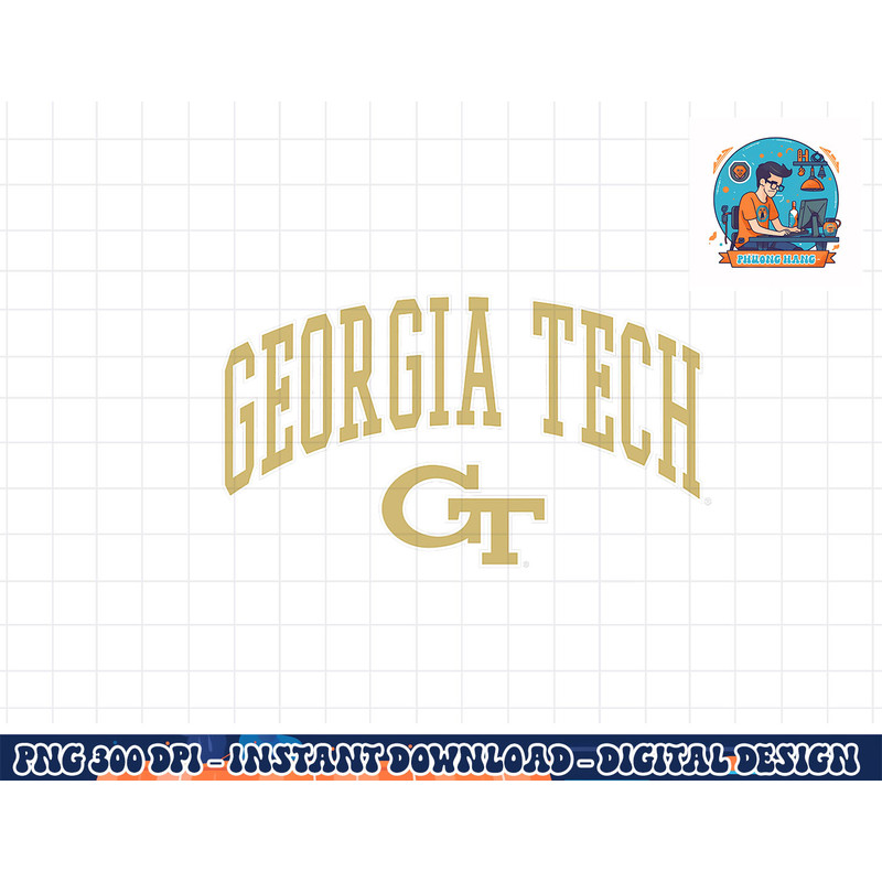 Georgia Tech Yellow Jackets Arched Navy Officially Licensed png, sublimation copy.jpg