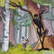 Gravity Falls-Dipper Pines-Hide-Behind teenagers-children-cartoon, watercolor painting-forest-trees-6.JPG