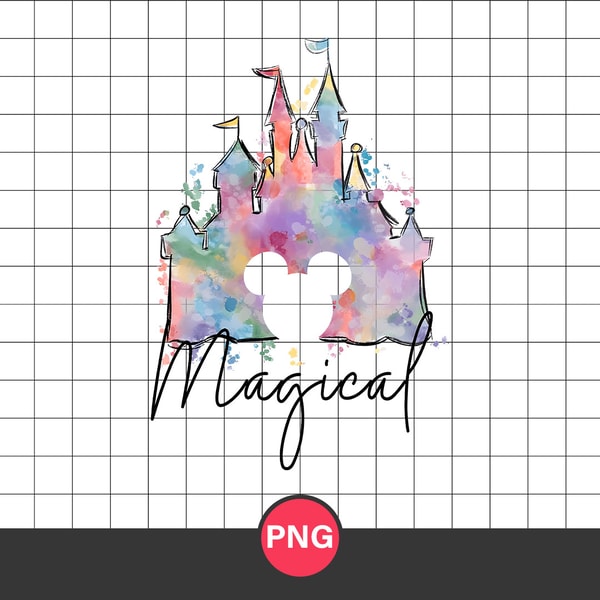 Magic Kingdom Watercolor Png, Dizni Mickey Watercolor Png, D - Inspire ...