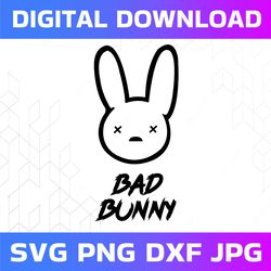 Bad-Bunny SVG, Bad-Bunny Logo SVG, Rabbit Bad-Bunny SVG, Instant Download