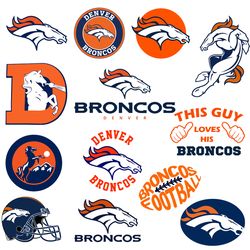 Denver Broncos Football Bundle Svg, Sport Svg, NFL Svg, NFL Logo Svg, Football Team Svg Digital Download